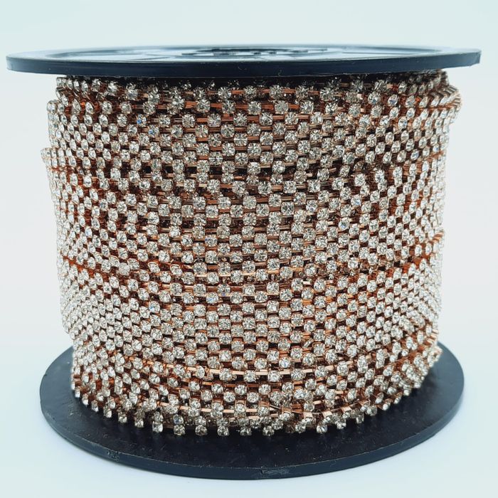 Strass em corrente Cristal Base Rose - SS0,8/PP17 (2,30 - 2,40 mm) 01 Metro