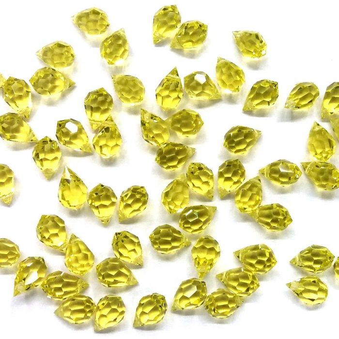 Pingente Tcheco Gota Jonquil - 10x6mm 72 Peças