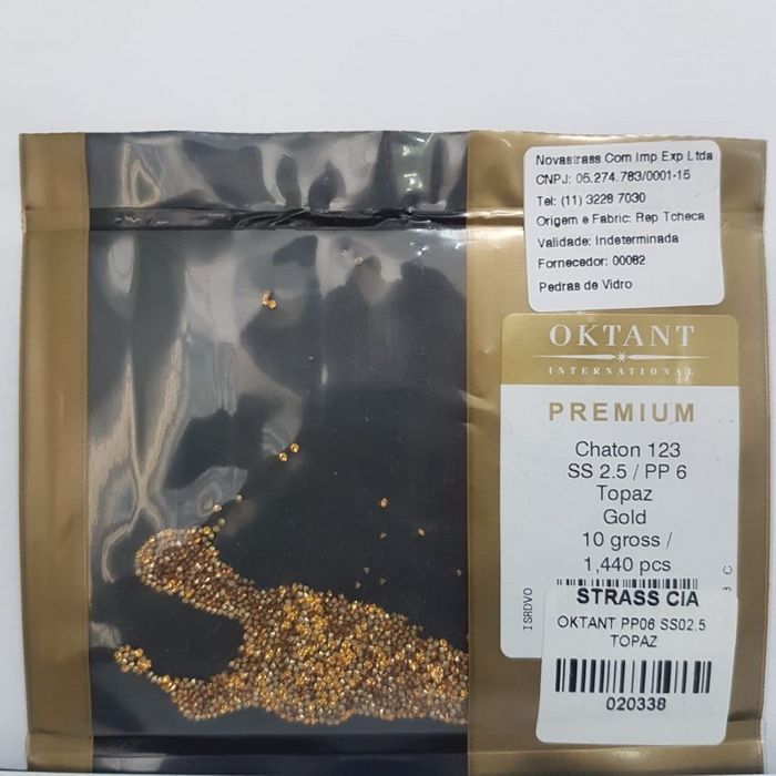 Strass Oktant Premium Topázio - SS2,5/PP06(1,30-1,35 mm) 1.440 Peças