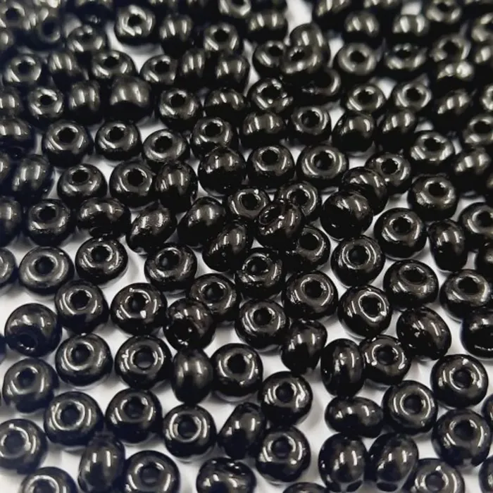 Miçanga Asmara Fosca Preto - 9/0(2,6mm) 25g Aprox. 1200 peças