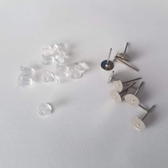 Kit Para Brinco Base Reta - 1 Cartela