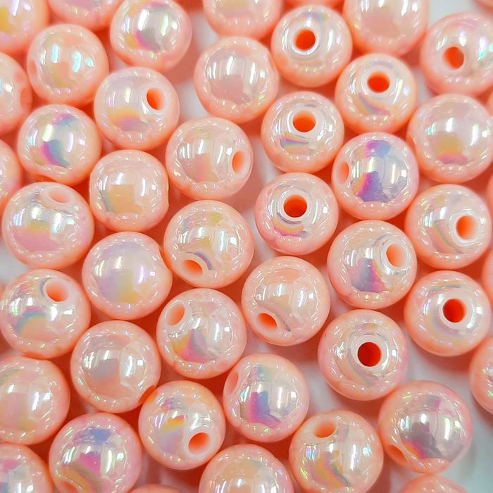 Bolinha Leitosa  Irisada Rosa 04 - 8mm 25g