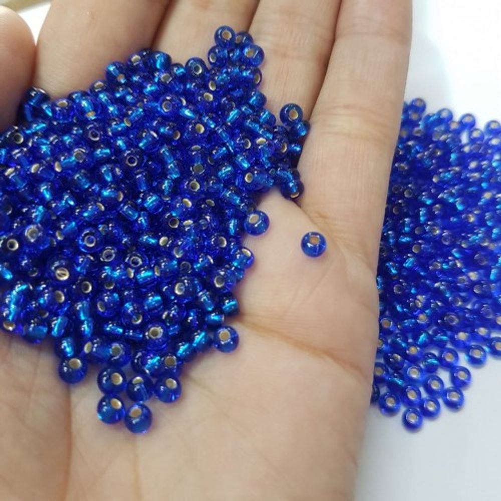 Miçanga Preciosa Ornela Transparente Azul 67300 - 6/0(4,1mm) 25g