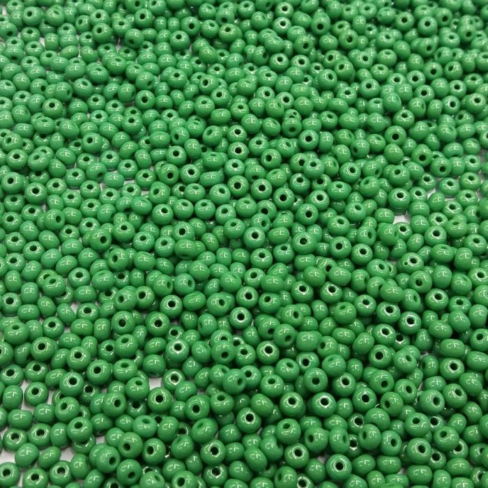 Miçanga Preciosa Ornela Fosca Verde 53250 - 2/0(6,1mm) 25g Aprox. 100 Peças