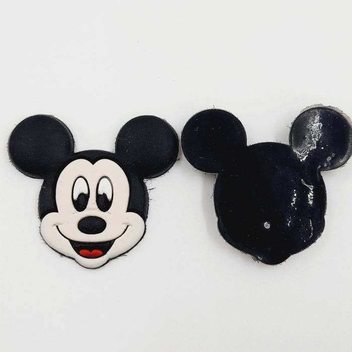 Aplique Emborrachado Mickey - 32x31mm 2 Peças