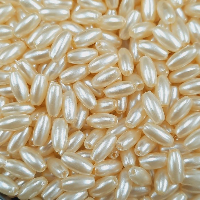Pérola Arroz ABS Creme - 4x8mm 25g