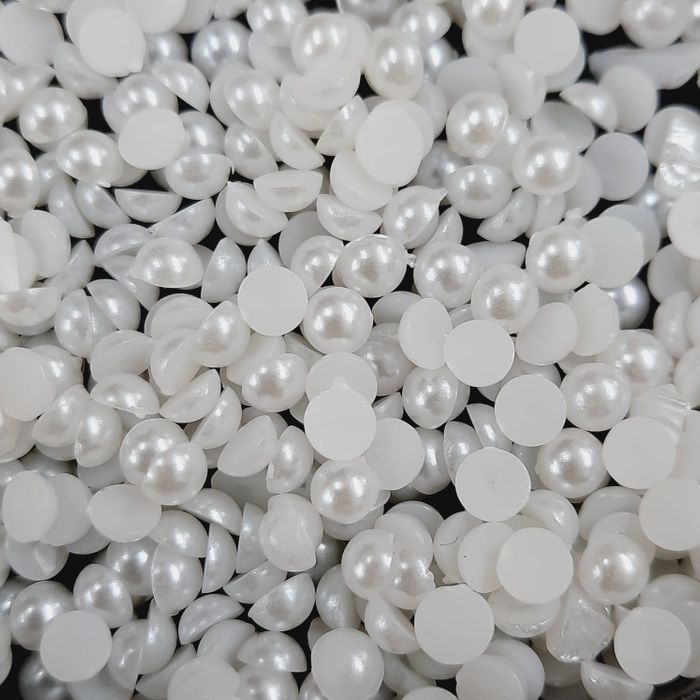 Meia Pérola ABS Branca - 4mm 25g