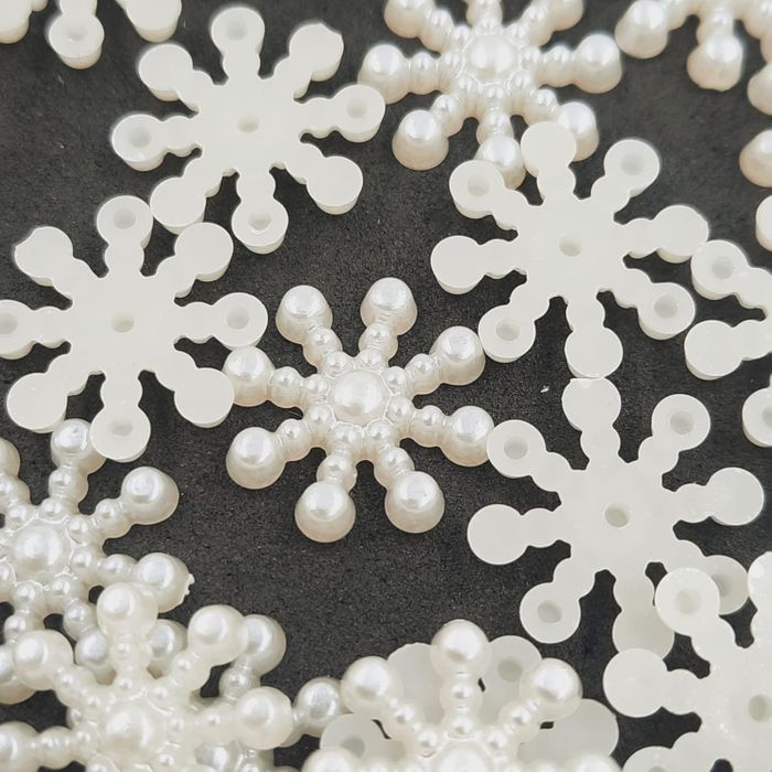 Floco de Neve Creme Perolado - 14mm 25g