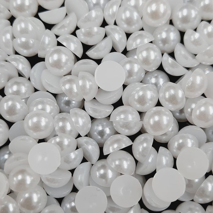 Meia Pérola ABS Branca - 5mm 250g