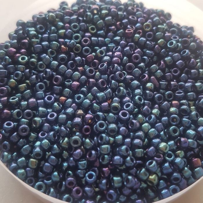Miçanga Japonesa Azulão Aurora Boreal - 11/0(2,1mm) 500g