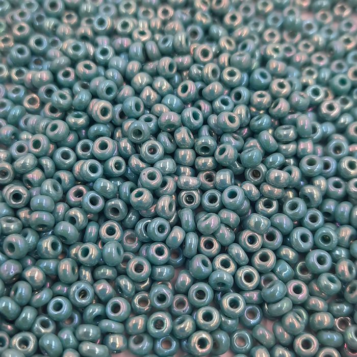 Miçanga Asmara Fosca Verde Turquesa Aurora Boreal 64130 - 9/0(2,6mm) 500g