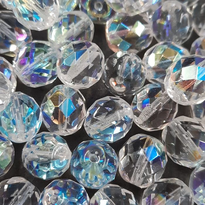 Cristal Facetado Aurora Boreal 0001 - 14mm com 20 Peças