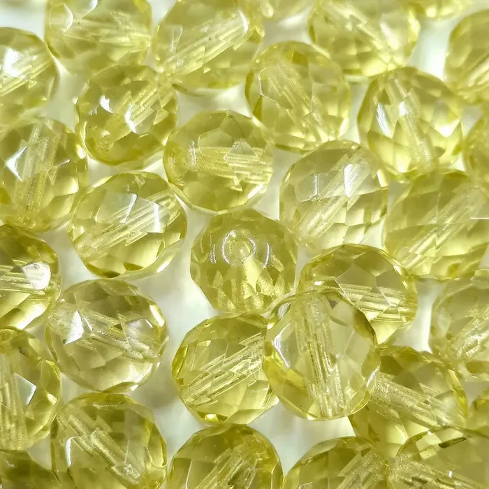 Fio Cristal 4mm Facetado Amarelo 8013 - 1 Fio Aprox. 120Peças