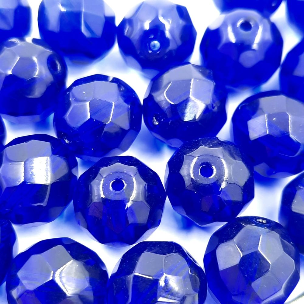 Cristal Facetado Azulão - 6mm com 120 Peças