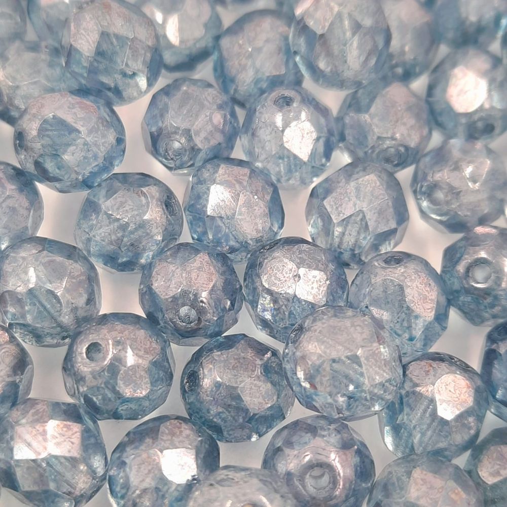 Cristal Facetado Cry Blue Terracota - 8mm com 300 Peças