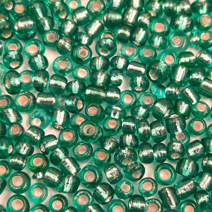 Miçanga Chinesa Verde Petróleo - 9/0(2,6mm) 25g Aprox. 1.200 Peças