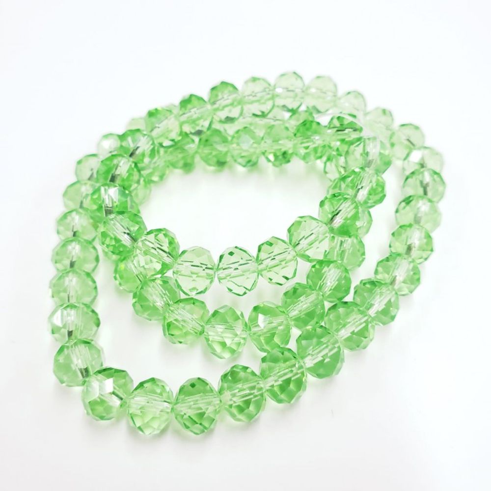 Cristal Chinês Transparente Verde Claro 820 - 6mm 1 Fio