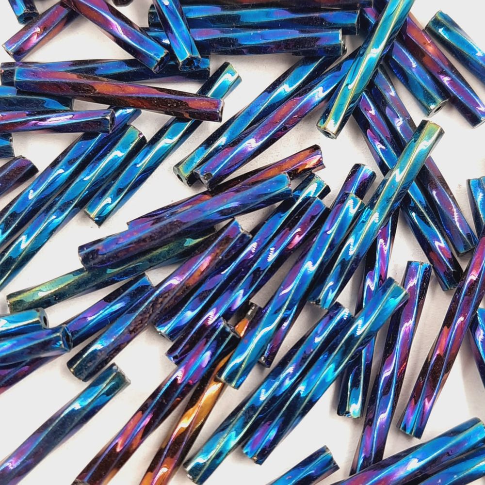 Canutilho Preciosa Ornela Torcido Azul Multicolorido - 20mm 50g