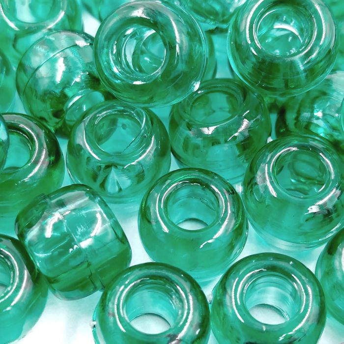 Miçanga Tererê Transparente Verde Claro 114 - 10mm 25g Aprox. 56 Peças
