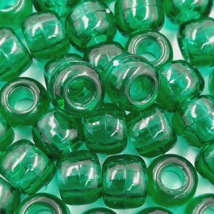 Miçanga Tererê Transparente Verde 115 - 10mm 250g Aprox. 560 Peças