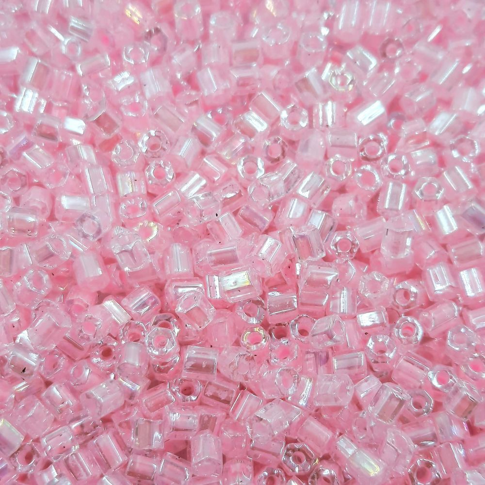 Vidrilho Indiano Cristal Fio Rosa P46 - 9/0 500g