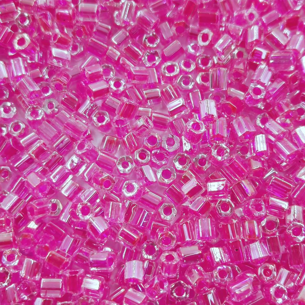 Vidrilho Indiano Cristal Fio Pink P504 - 9/0 500g