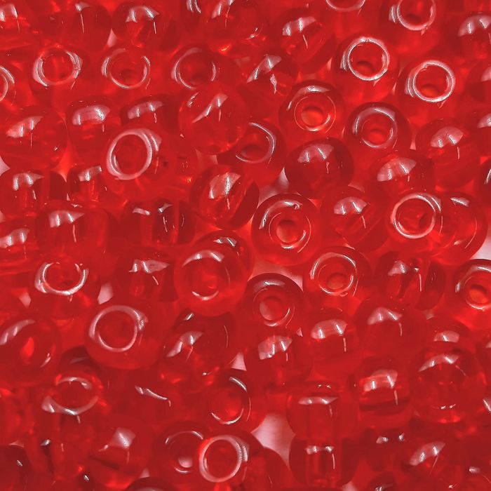 Miçanga Asmara Transparente Vermelho 97070 - 6/0(4,1mm) 500g