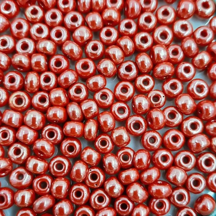 Miçanga Asmara Fosca Vermelho Claro Lustroso - 6/0(4,1mm) 500g