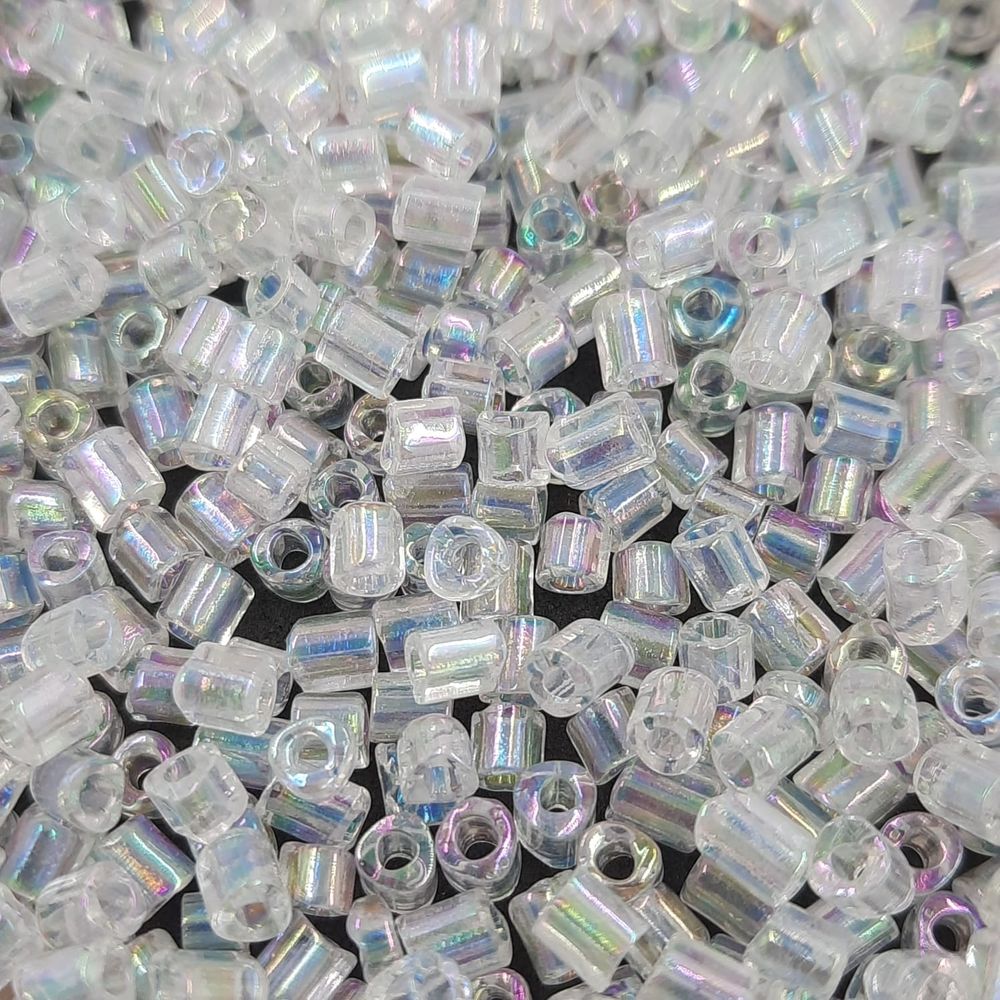 Vidrilho Chinês Triangular Cristal Aurora Boreal - 3,5x3,5mm 500g
