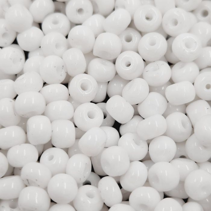 Miçanga Asmara Fosca Branco 03050 - 6/0(4,1mm) 25g Aprox. 300 peças