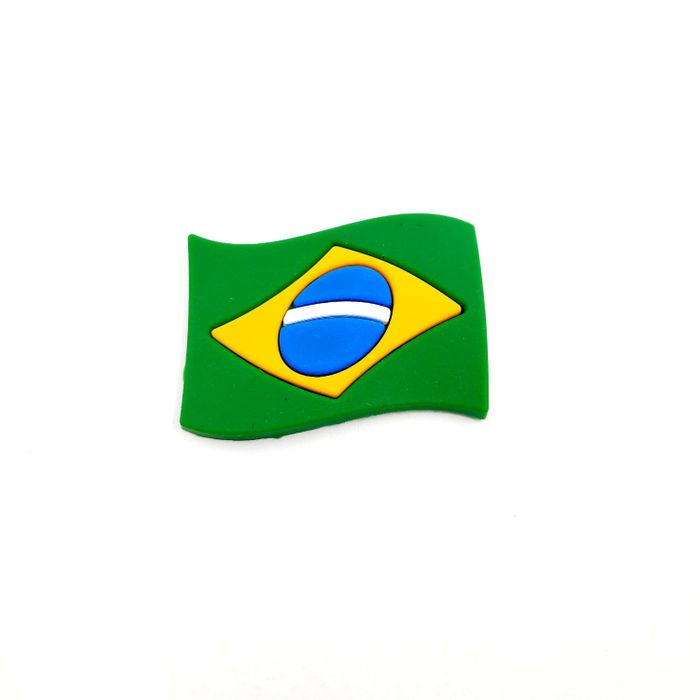 Aplique Emborrachado Bandeira do Brasil - 2,5x04mm 2 Peças