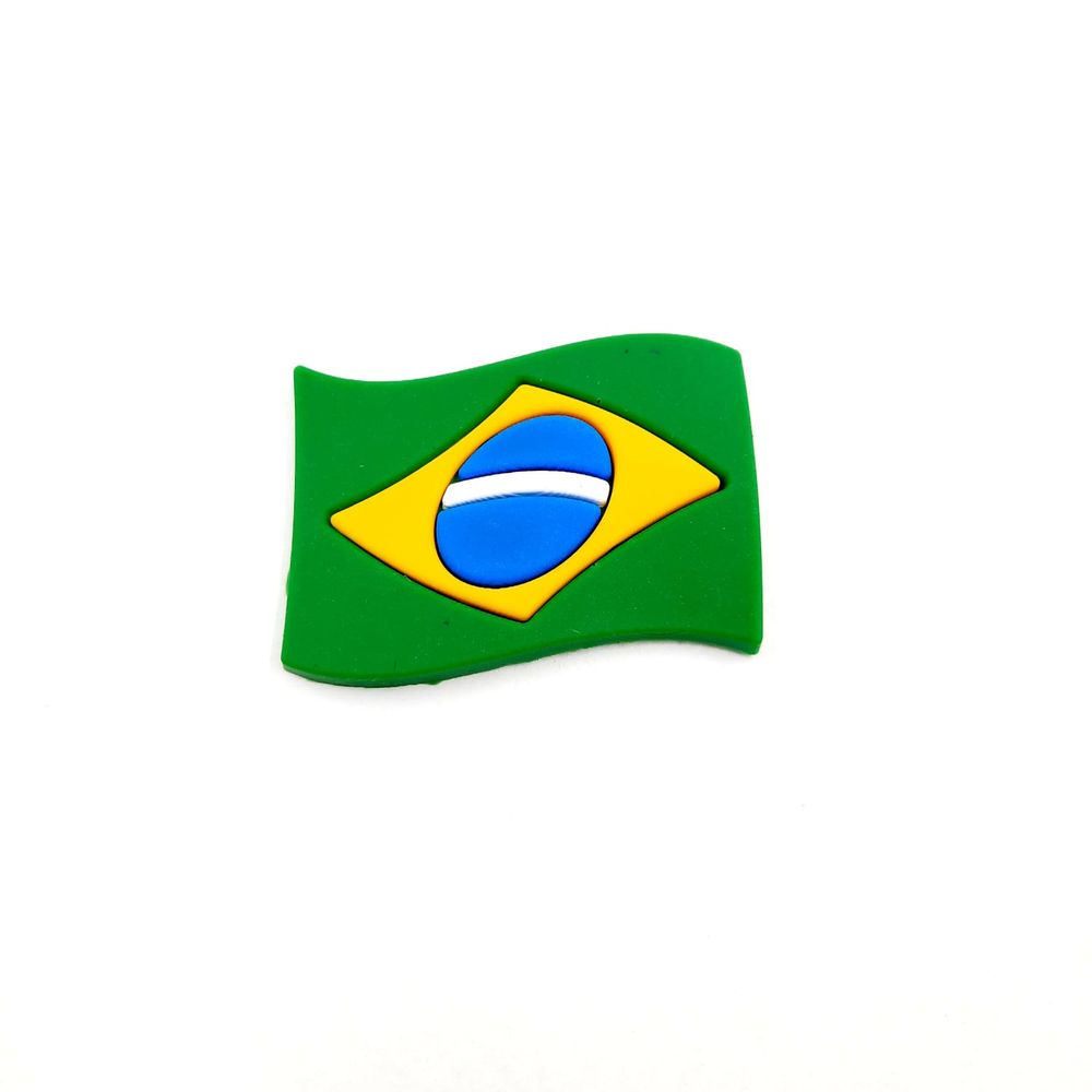 Aplique Emborrachado Bandeira do Brasil - 2,5x04mm 2 Peças