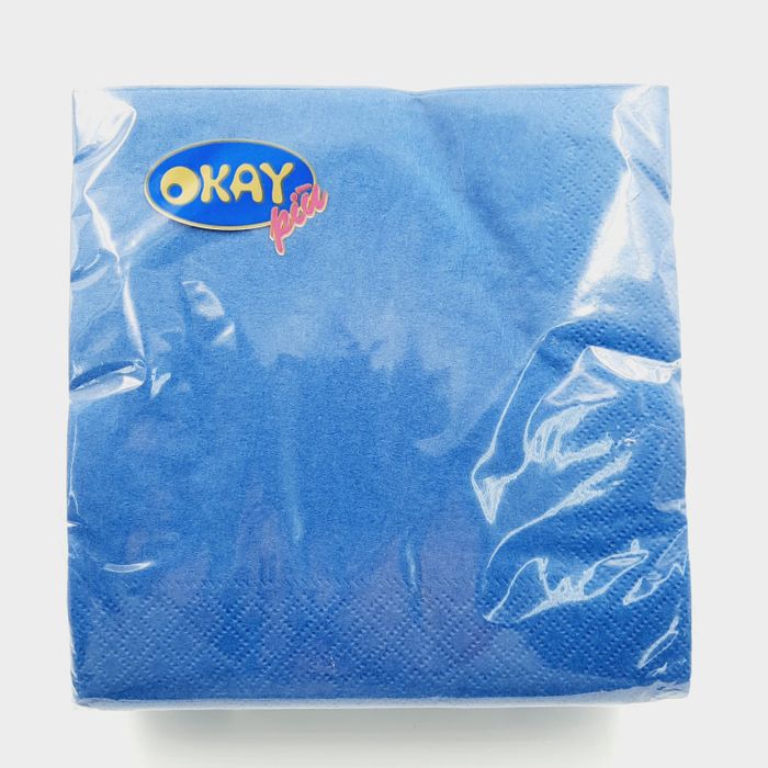 Guardanapo De Papel Italiano Azul Escuro - 33X33cm 50 Unidades