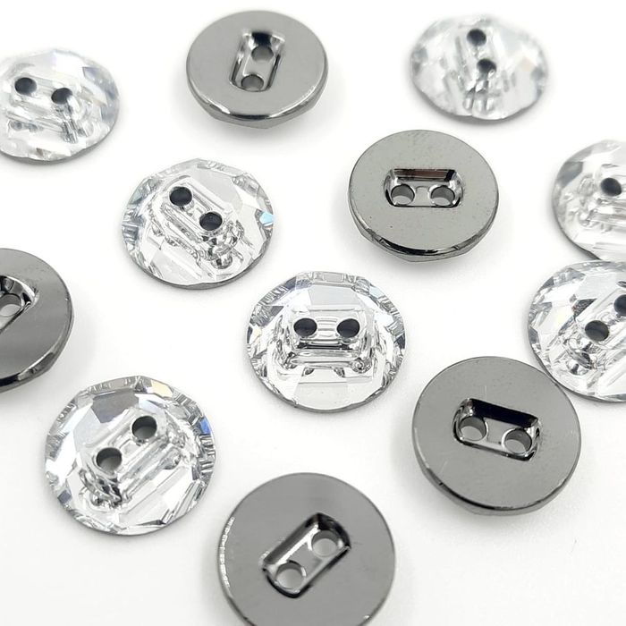 Botão Swarovski 3012 Cristal - 10mm 72 Peças