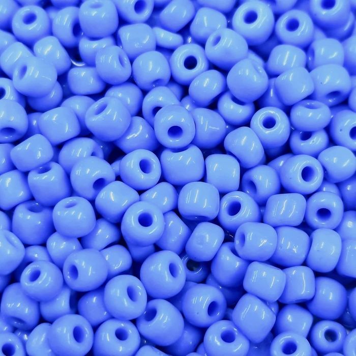 Miçanga Chinesa Fosca Azul 43B - 6/0(4,1mm) 25g Aprox. 260 Peças