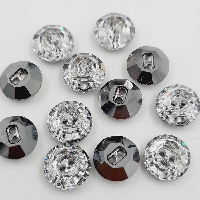 Botão Swarovski 3022 Cristal - 8mm 72 Peças