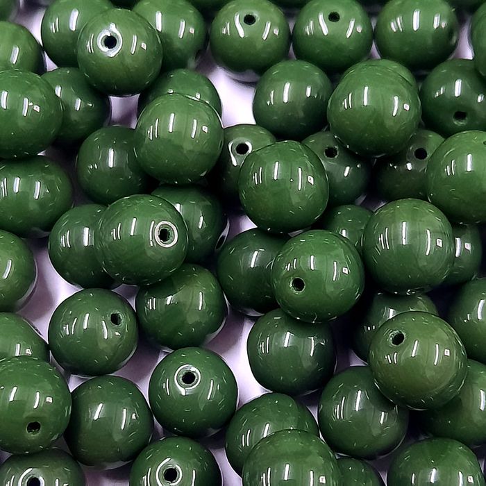 Fio 8mm Porcelana Tcheca Verde Escuro 53240 - Aprox. 58Peças