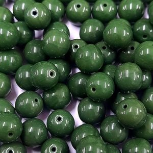Fio 8mm Porcelana Tcheca Verde Escuro 53240 - Aprox. 58Peças