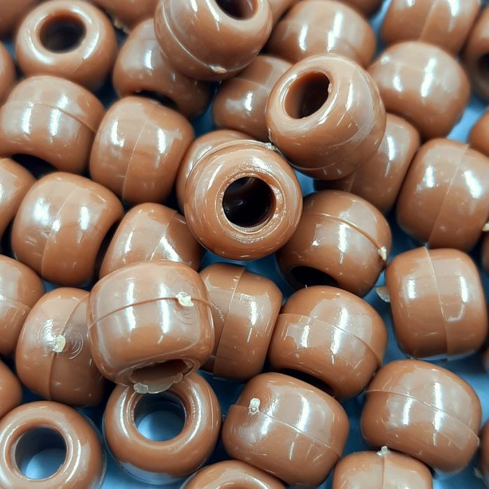 Miçanga Tererê Fosco Marrom 27 - 10mm 25g Aprox. 56 Peças
