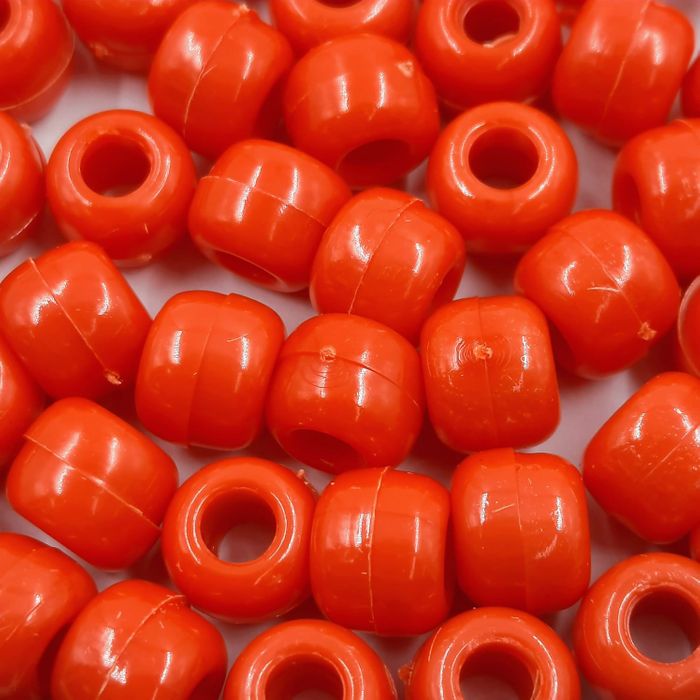 Miçanga Tererê Fosco Laranja Escuro 08 - 10mm 25g Aprox. 56 Peças