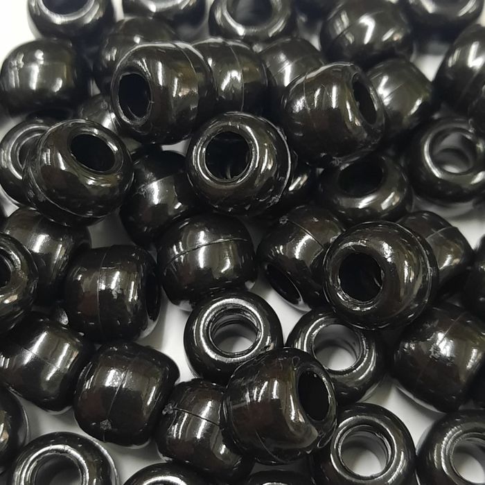 Miçanga Tererê Fosco Preto 25 - 10mm 250g Aprox. 560 Peças