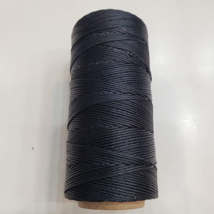 Linha Encerada (Cordonê) Preto - Com 100 metros