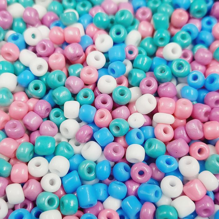 Miçanga Chinesa Fosca Mix Candy - 6/0(4,1mm) 500g