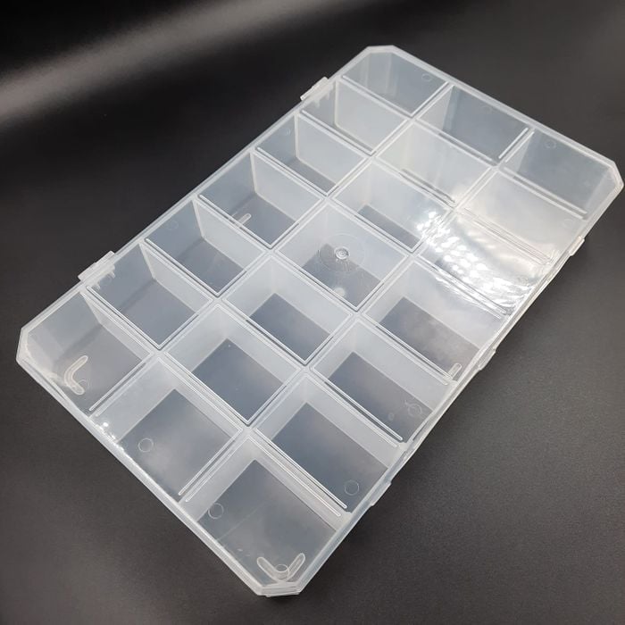 Caixa Organizadora Transparente 21 Divisórias - 30x18cm 1 Peça