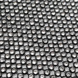 Manta De Strass Cristal Base Preta - 20x45cm 1 Peça