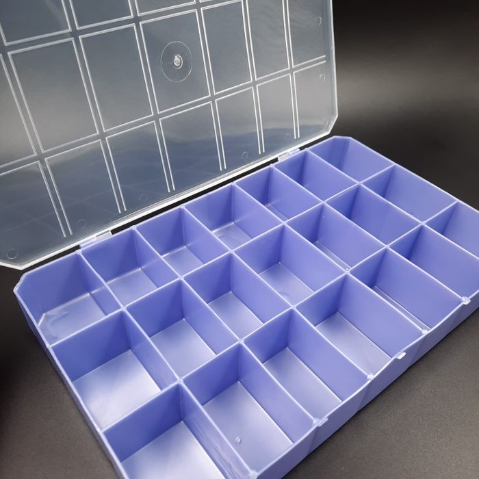 Caixa Organizadora Lilás 21 Divisórias - 30x18cm 1 Peça