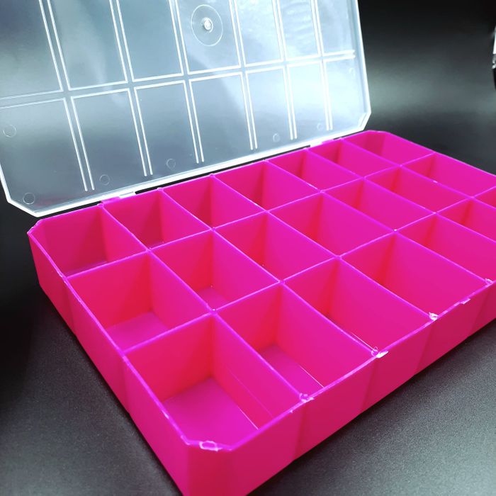 Caixa Organizadora Pink 21 Divisórias - 30x18cm 1 Peça