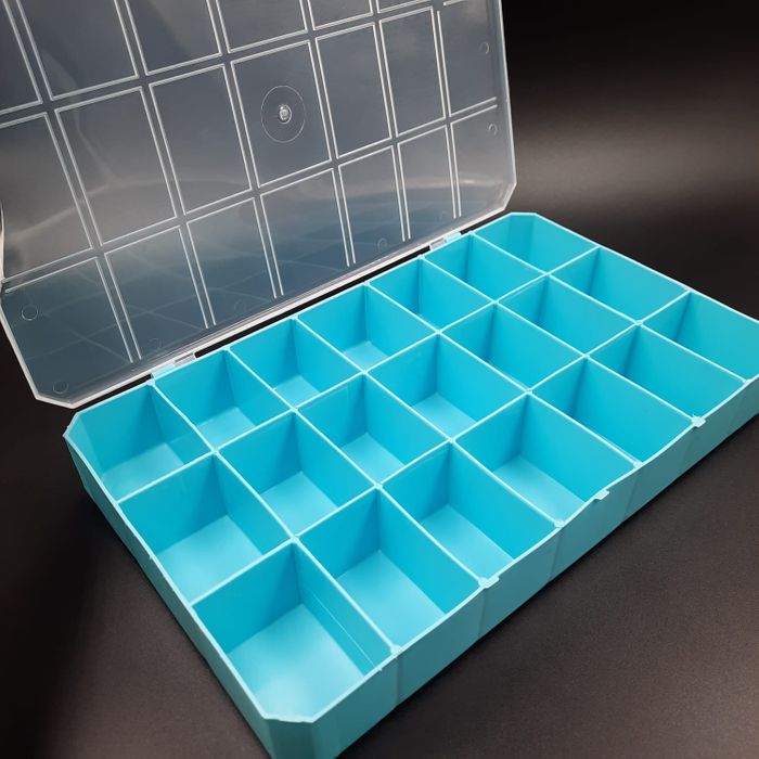 Caixa Organizadora Azul bebê 21 Divisórias - 30x18cm 1 Peça