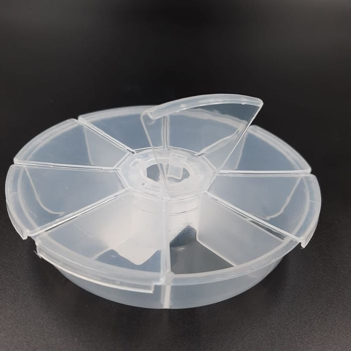 Caixa Organizadora Transparente pequena 8 Divisórias - 11x3cm 1 Peça