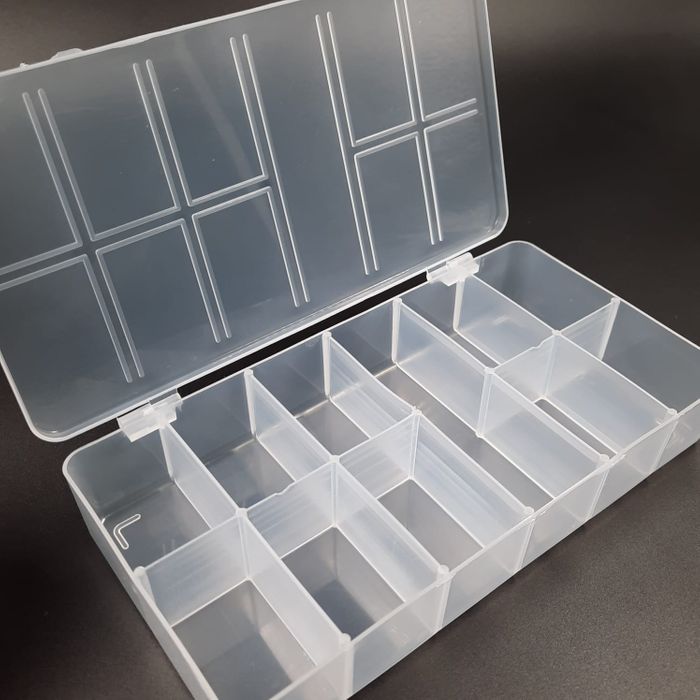 Caixa Organizadora Transparente 11 Divisórias - 20x10cm 1 Peça